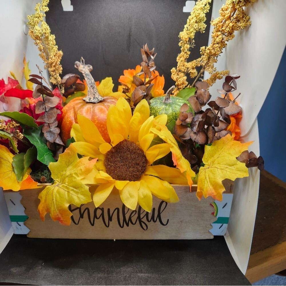 Hand Crafted Floral Centerpiece Fall Artificial Flower Table Arrangement